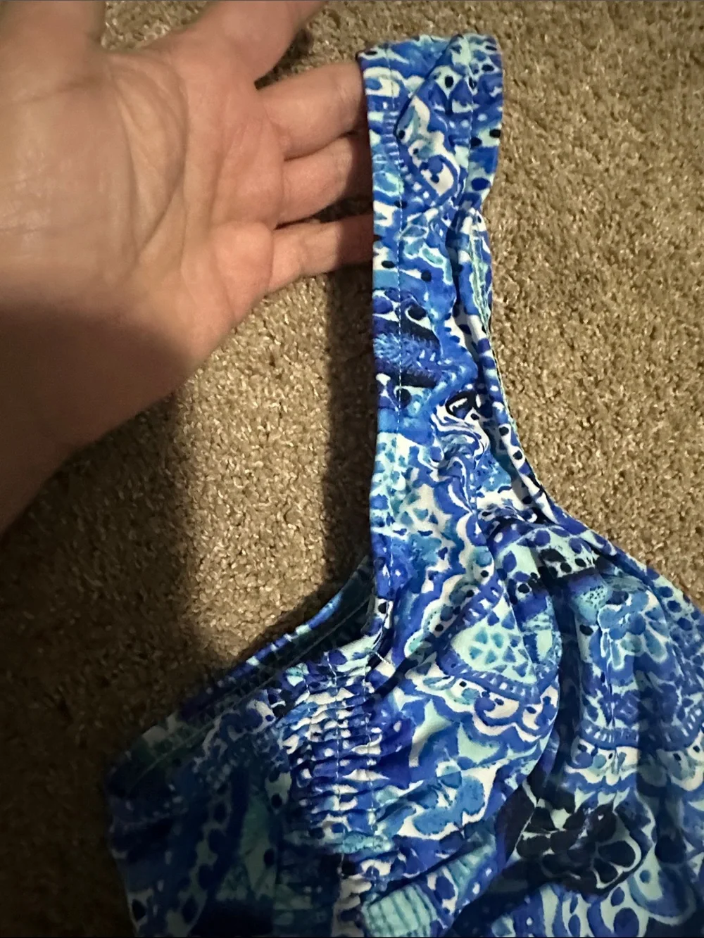 Blue Paisley One-Piece Swimsuit